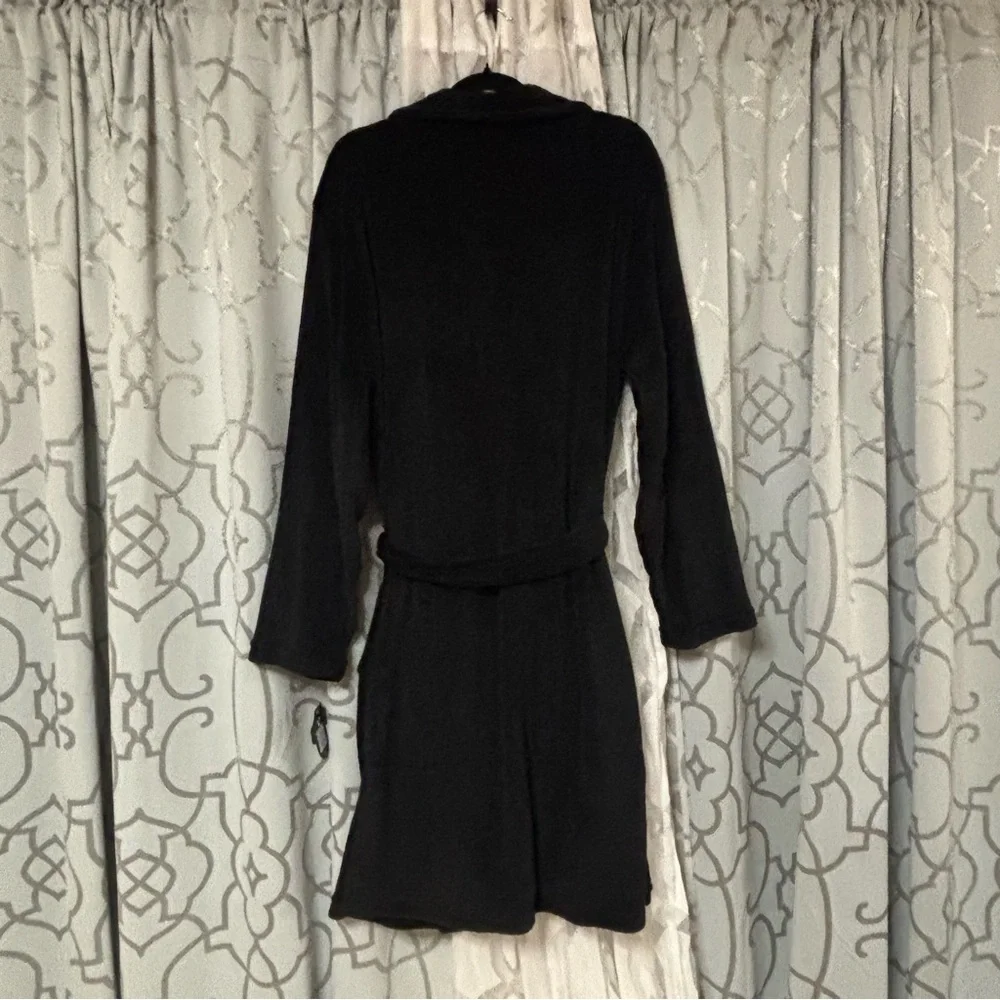 True Religion Black and Gold Long Robe Jacket